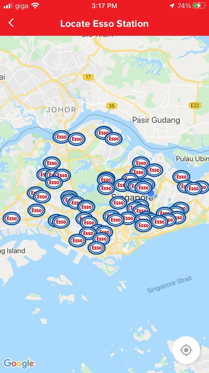Motorist Esso Stations In Singapore Map
