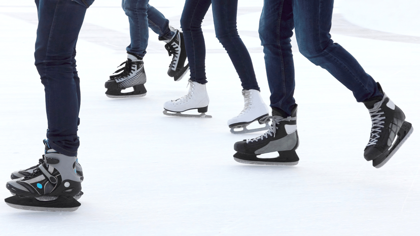 Blue Ice Skating Rink