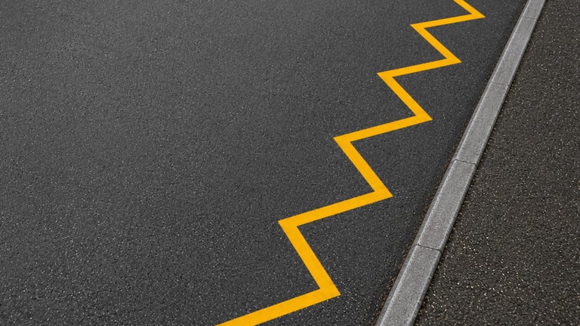 Single Yellow Zig Zag