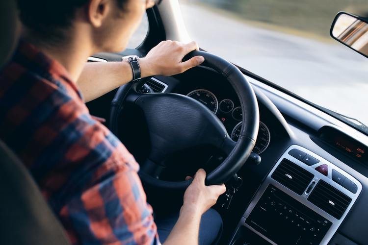 Driver driving car
