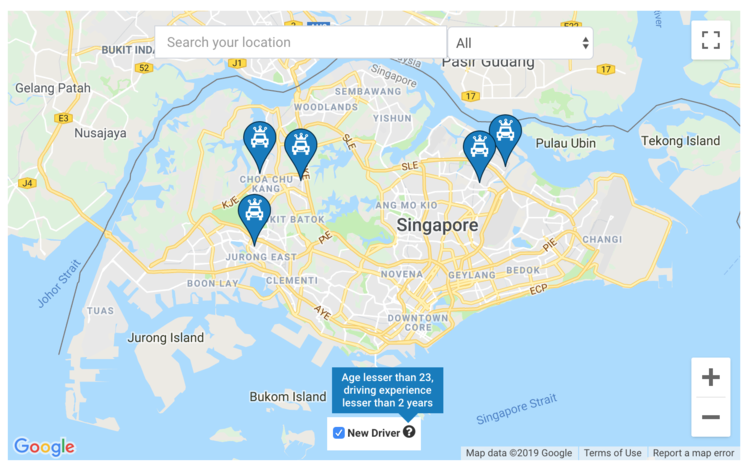 Tribecar map