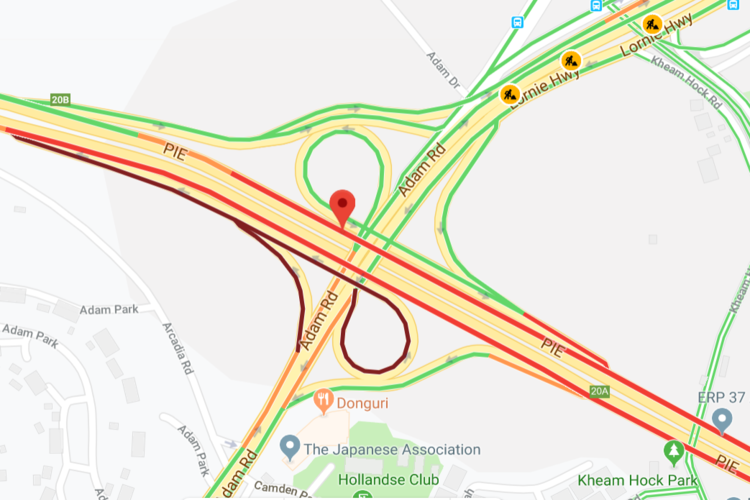 Motorist Roads Pie Map Avoid Peak Hour Rush Singapore 2019