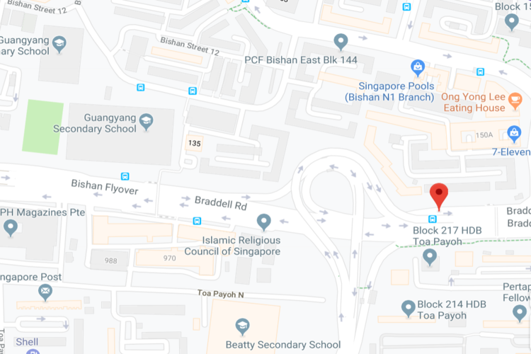 Motorist Braddell Road Map Avoid Peak Hour Rush Singapore 2019