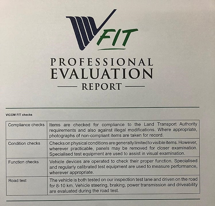 V Fit Vehicle Evaluation Report