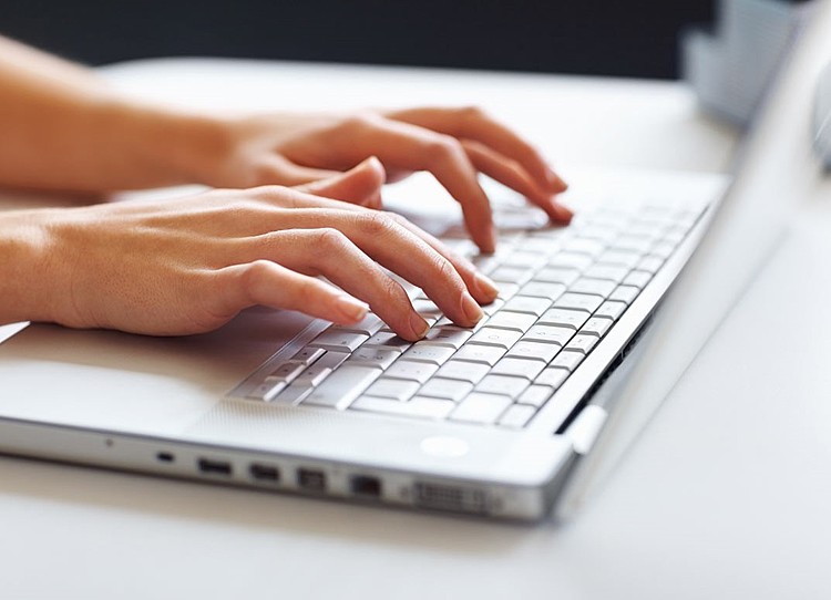 Typing On Computer