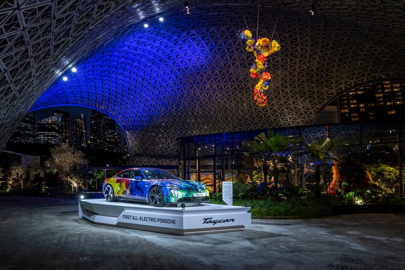 Electrifying Singapore S Gardens By The Bay With Dale Chihuly Glass In Bloom With The Porsche Taycan Featured