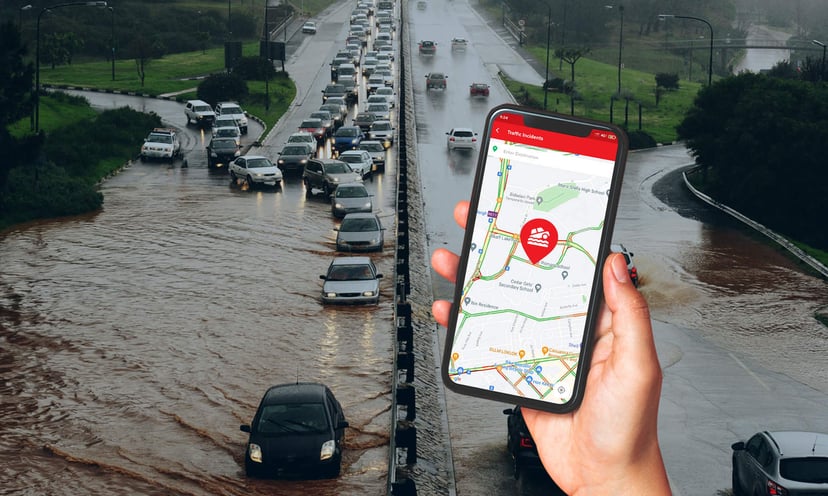 How To Report Flash Floods Traffic Accidents And Other Hazards On The Motorist App Featured